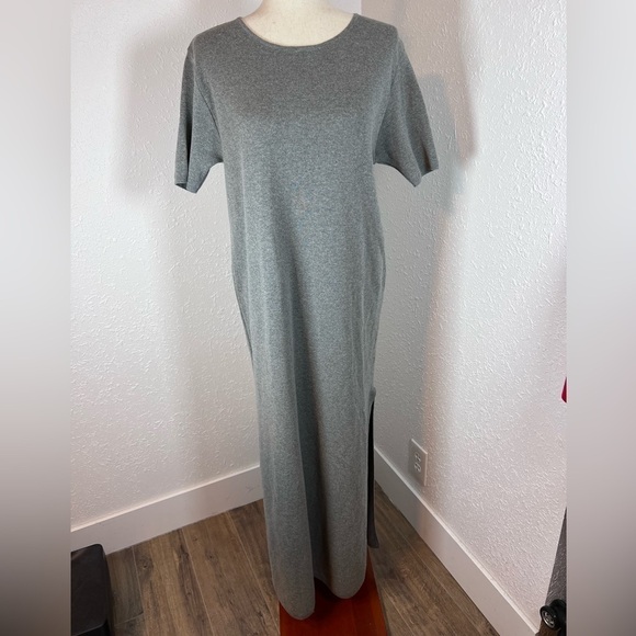 Nu-In Short Sleeve Maxi Slit Knit Dress - Picture 3 of 7